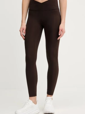 adidas Performance legginsy treningowe damskie kolor brązowy gładkie KT3284