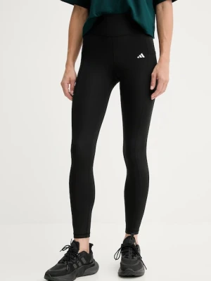 adidas Performance legginsy treningowe Optime damskie kolor czarny gładkie JM3067