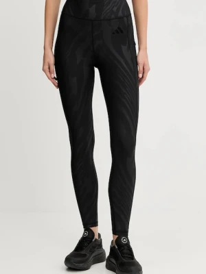 adidas Performance legginsy treningowe Optime damskie kolor czarny wzorzyste JV5185