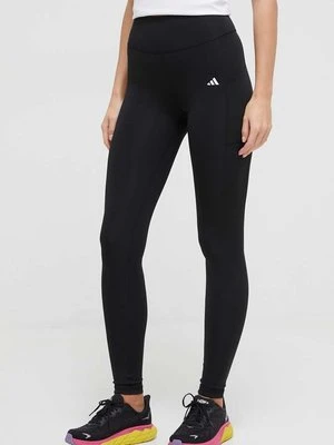 adidas Performance legginsy treningowe Optime kolor czarny gładkie IQ2688