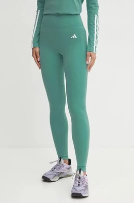 adidas Performance legginsy treningowe Optime kolor turkusowy gładkie IX5018