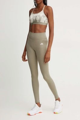 adidas Performance legginsy treningowe Strength kolor zielony gładkie IX5024