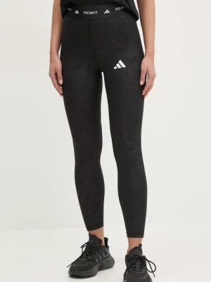 adidas Performance legginsy treningowe Techfit kolor czarny wzorzyste JE3644