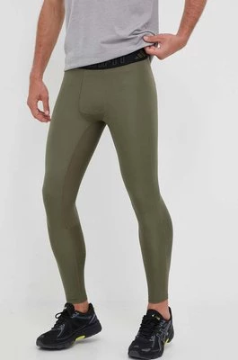 adidas Performance legginsy treningowe Techfit kolor zielony gładkie