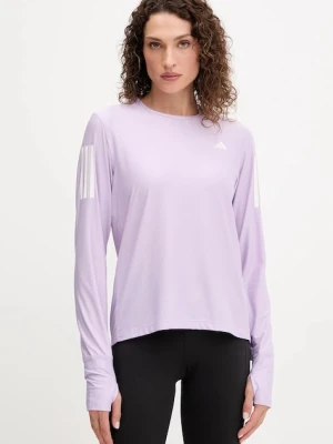 adidas Performance longsleeve do biegania Own The Run kolor fioletowy JW9670