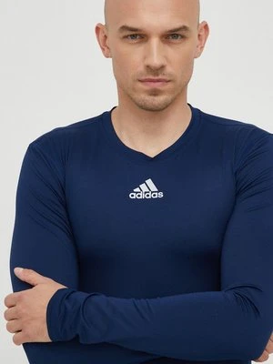 adidas Performance longsleeve treningowy kolor granatowy gładki