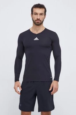 adidas Performance longsleeve treningowy Team Base kolor czarny z nadrukiem GN5677