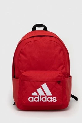 adidas plecak kolor czerwony duży z nadrukiem