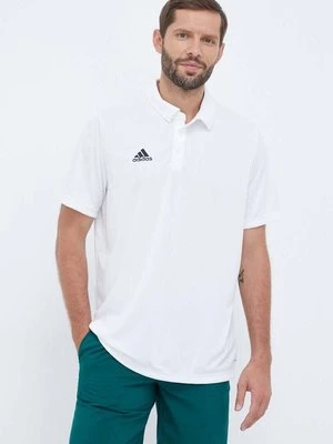 adidas Performance polo treningowe Entrada 22 kolor biały gładki HC5067