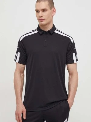 adidas Performance polo treningowe Squadra 21 kolor czarny z nadrukiem GK9556