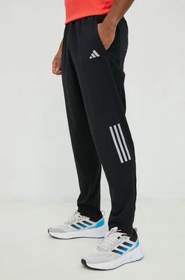adidas Performance spodnie do biegania Own the Run męskie kolor czarny z nadrukiem