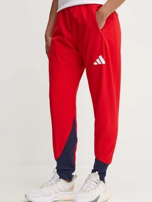 adidas Performance spodnie dresowe Polska kolor czerwony wzorzyste JF6669