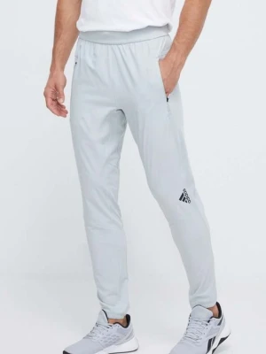 adidas Performance spodnie treningowe Designed for Training kolor szary gładkie