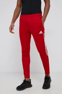 adidas Performance spodnie treningowe GJ9869 męskie kolor czerwony gładkie
