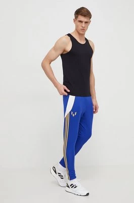 adidas Performance spodnie treningowe Messi kolor niebieski z aplikacją IS6469
