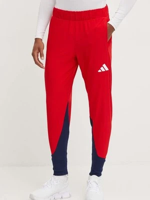 adidas Performance spodnie treningowe Polska kolor czerwony wzorzyste JF6673