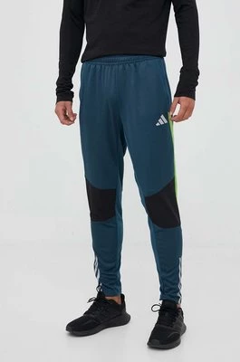 adidas Performance spodnie treningowe Tiro 23 Competition Winterized kolor niebieski wzorzyste