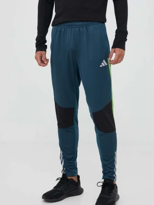 adidas Performance spodnie treningowe Tiro 23 Competition Winterized kolor niebieski wzorzyste