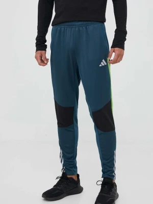 adidas Performance spodnie treningowe Tiro 23 Competition Winterized kolor niebieski wzorzyste