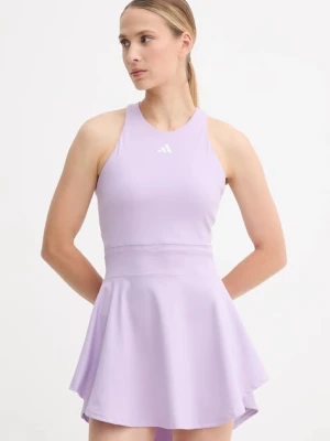 adidas Performance sukienka sportowa GAMESET kolor fioletowy mini rozkloszowana JW2980