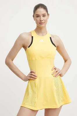adidas Performance sukienka sportowa kolor żółty mini rozkloszowana IM8175