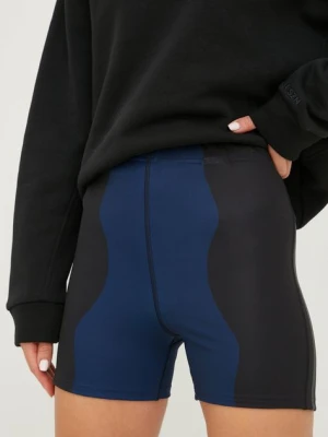 adidas Performance szorty do biegania Marimekko damskie kolor granatowy wzorzyste high waist