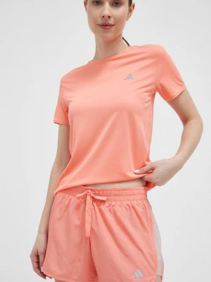 adidas Performance szorty do biegania Run It kolor pomarańczowy z nadrukiem medium waist
