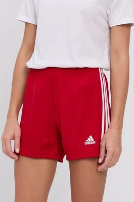 adidas Performance Szorty GN5783 damskie kolor czerwony gładkie medium waist