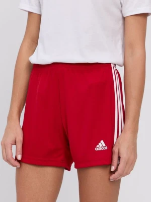 adidas Performance Szorty Squadra 21 damskie kolor czerwony gładkie medium waist GN5783
