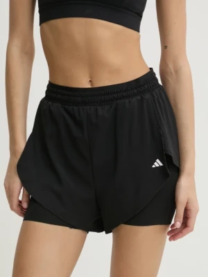 adidas Performance szorty treningowe Aeroready kolor czarny gładkie high waist IQ2655