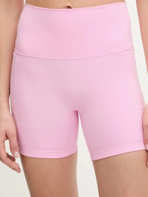 adidas Performance szorty treningowe damskie kolor różowy gładkie high waist KT3302