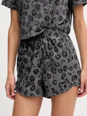 adidas Performance szorty treningowe damskie kolor szary wzorzyste high waist JN2641