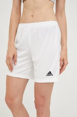 adidas Performance szorty treningowe Entrada 22 damskie kolor biały gładkie high waist
