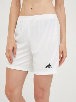adidas Performance szorty treningowe Entrada 22 damskie kolor biały gładkie high waist