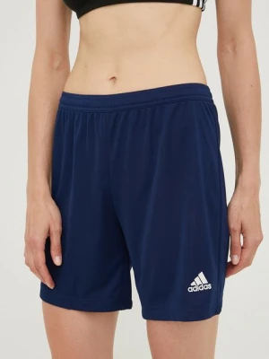 adidas Performance szorty treningowe Entrada 22 damskie kolor granatowy gładkie high waist HI0000