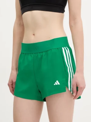 adidas Performance szorty treningowe Hyperglam kolor zielony z aplikacją high waist JC7393