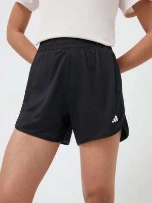 adidas Performance szorty treningowe Pacer kolor czarny gładkie high waist IQ2576