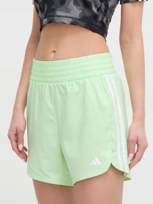 adidas Performance szorty treningowe Pacer kolor zielony z aplikacją high waist IT7763