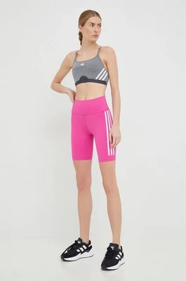 adidas Performance szorty treningowe Training Icons damskie kolor różowy z nadrukiem high waist