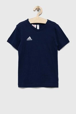 adidas Performance t-shirt bawełniany dziecięcy ENT22 TEE Y kolor granatowy z aplikacją