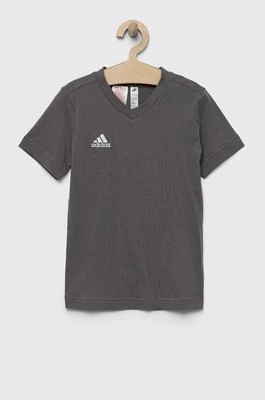 adidas Performance t-shirt bawełniany dziecięcy ENT22 TEE Y kolor szary z aplikacją
