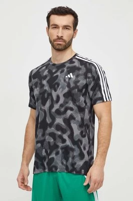 adidas Performance t-shirt do biegania Own the Run Own the Run kolor szary wzorzysty IK4979