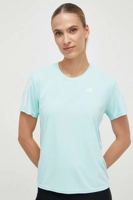 adidas Performance t-shirt do biegania Own the Run kolor turkusowy