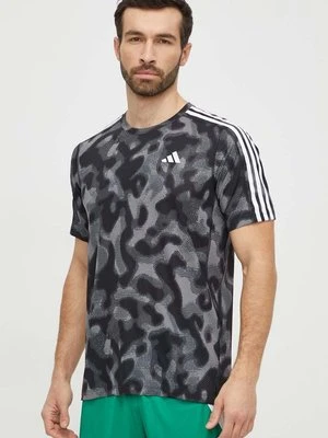 adidas Performance t-shirt do biegania Own the Run Own the Run kolor szary wzorzysty IK4979