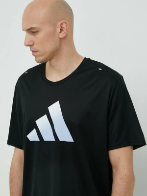 adidas Performance t-shirt do biegania Run Icons kolor czarny