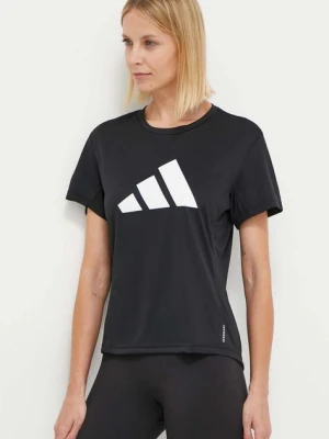 adidas Performance t-shirt do biegania Run It kolor czarny IL7227