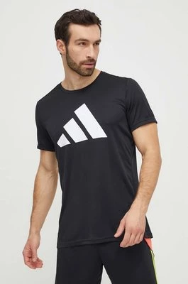 adidas Performance t-shirt do biegania Run It Run It kolor czarny z nadrukiem IL7235