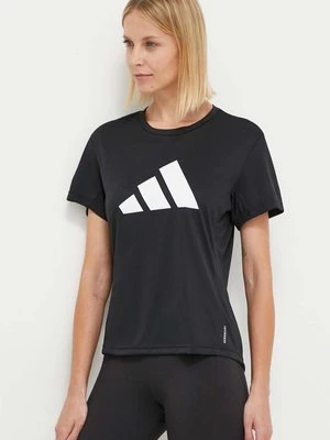 adidas Performance t-shirt do biegania Run It kolor czarny IL7227