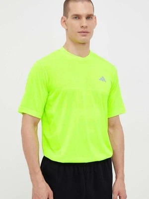 adidas Performance t-shirt do biegania Ultimate kolor zielony gładki