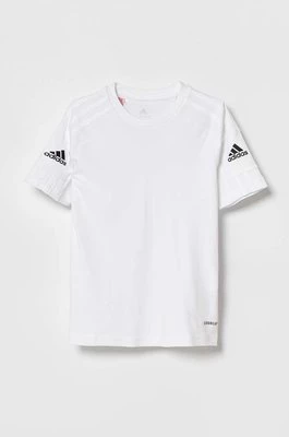 adidas Performance t-shirt dziecięcy kolor biały z nadrukiem